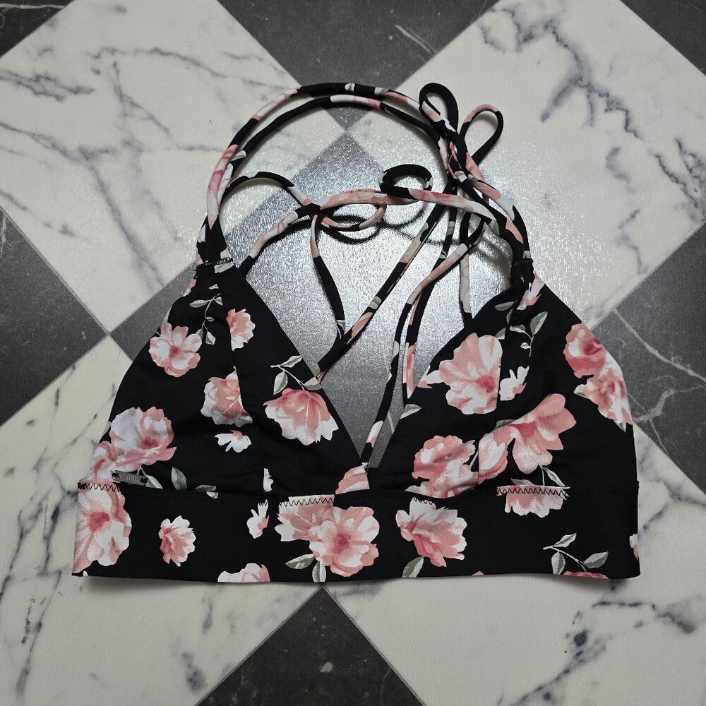 PINK Floral Bralette size: x-small